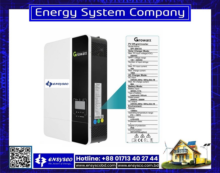 Growatt SPF5000ES Hybrid Solar Inverter Price in Bangladesh | Growatt SPF5000ES Hybrid Solar Inverte